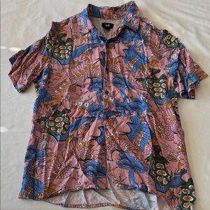 H&M Multicolor Floral Casual Button Down Shirt